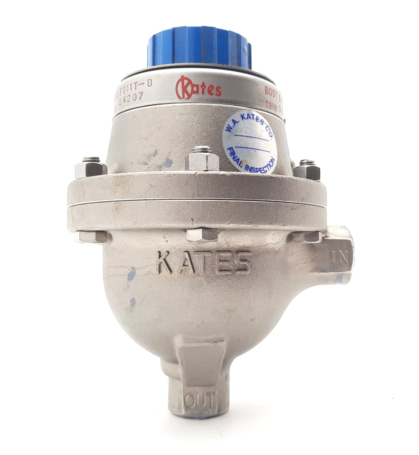 Used Kates FB11T-B Adjustable Flow Rate Controller 316SS 3/4FNPT 1-12GPM