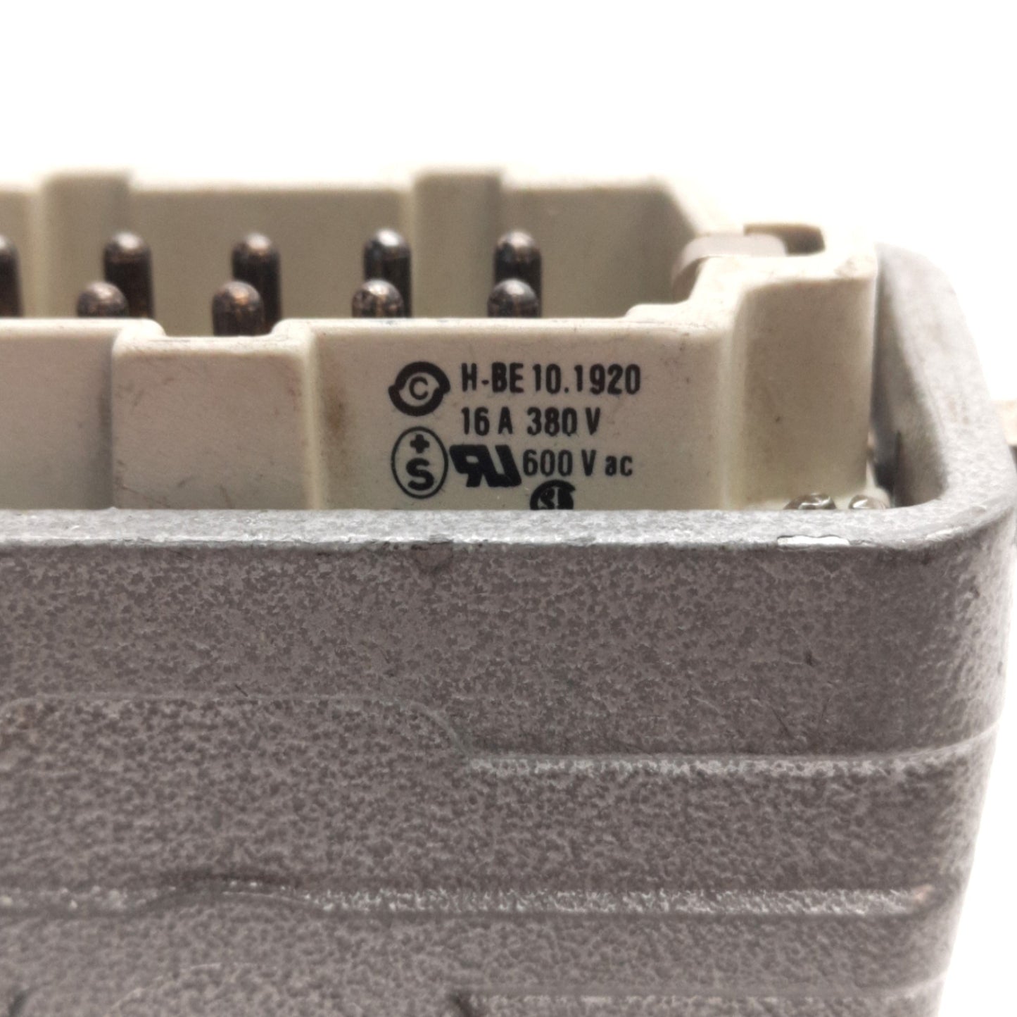 Used LAPP HB10.1920 Epic HDC Connector w/ Housing, Male, 10P+PE, 380V 16A