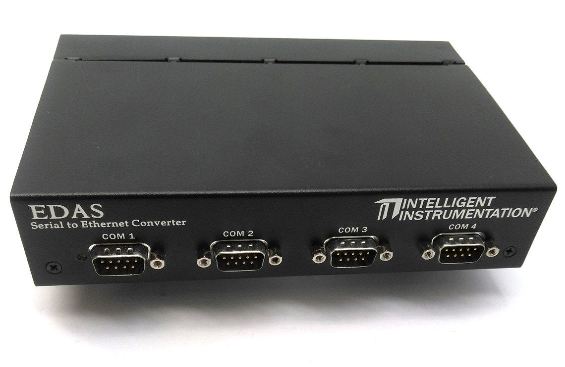 Used Intelligent Instruments EDAS-1025E-2B1 Ethernet to Serial Converter w/ PS