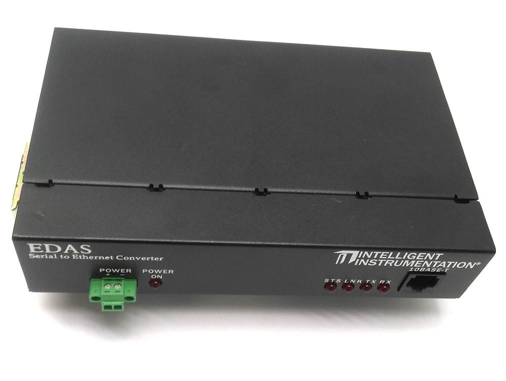 Used Intelligent Instruments EDAS-1025E-2B1 Ethernet to Serial Converter w/ PS