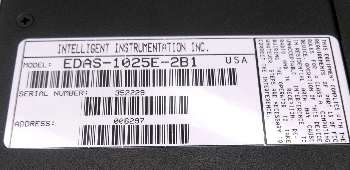 Used Intelligent Instruments EDAS-1025E-2B1 Ethernet to Serial Converter w/ PS