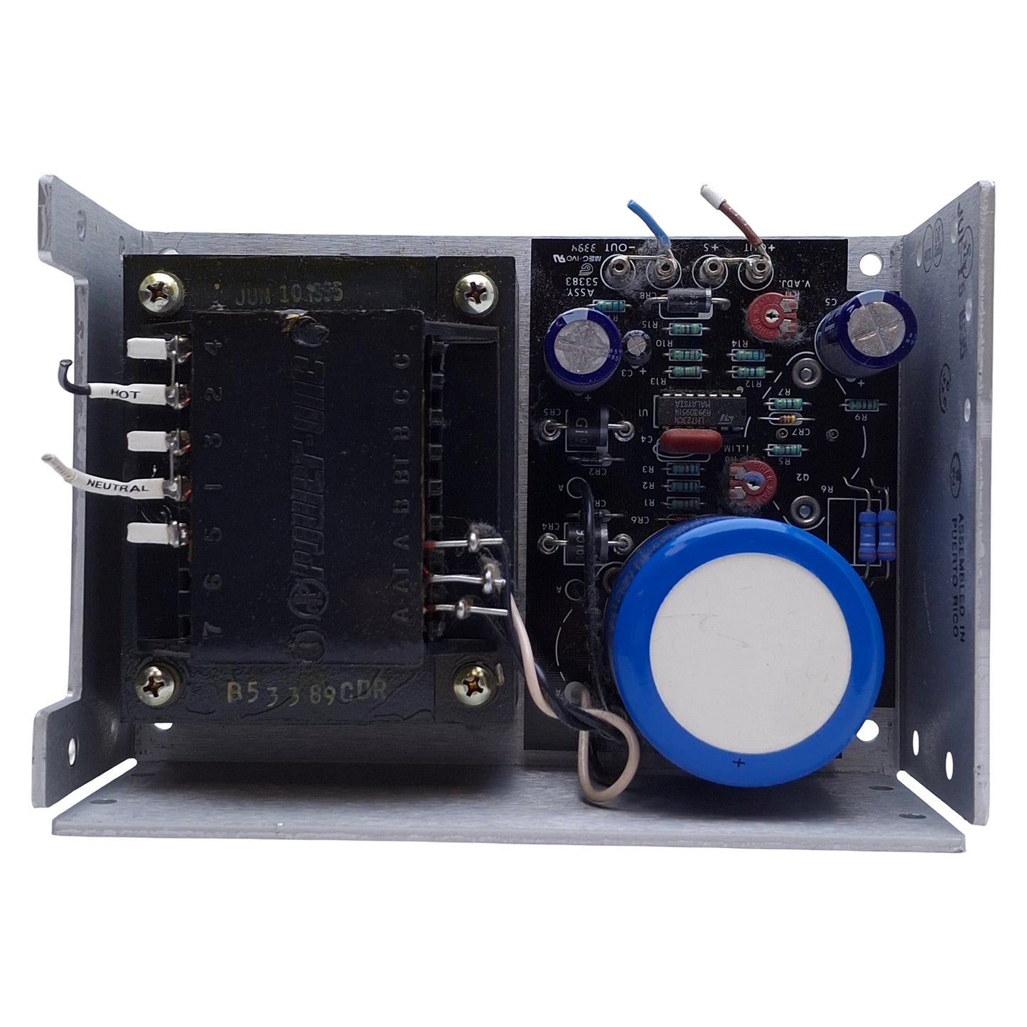 Used Power-One HN24-3.6-A Open Frame Switching Mode Power Supply, Out: 24VDC 3.6A