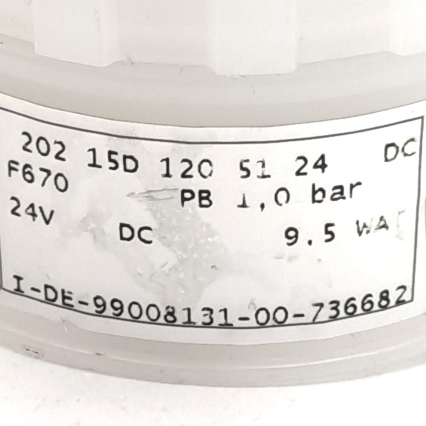 Used Vacuubrand 202 15D 120 51 24 Chemistry Solenoid Vacuum Isolation Valve, 1m Cable