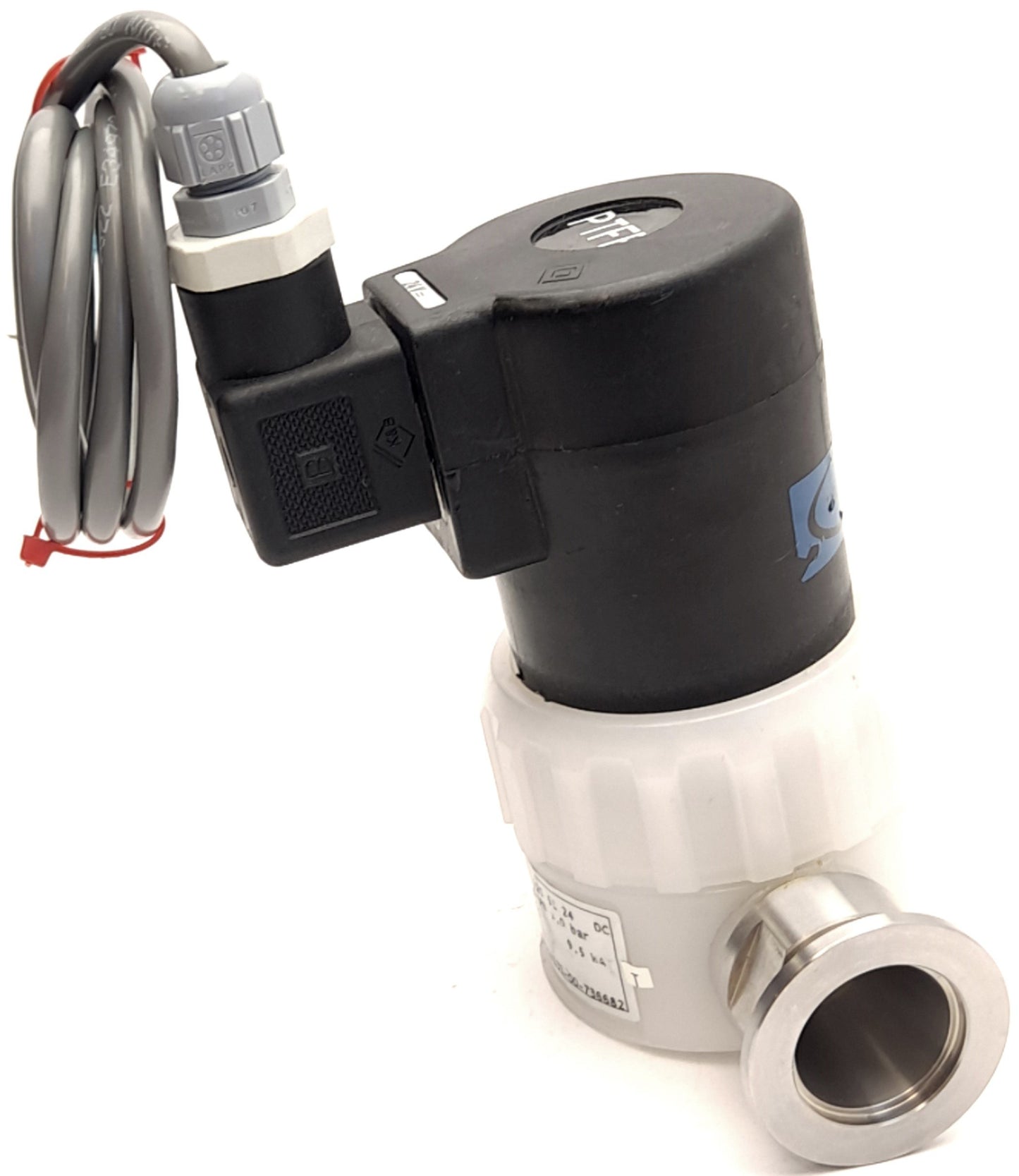 Used Vacuubrand 202 15D 120 51 24 Chemistry Solenoid Vacuum Isolation Valve, 1m Cable