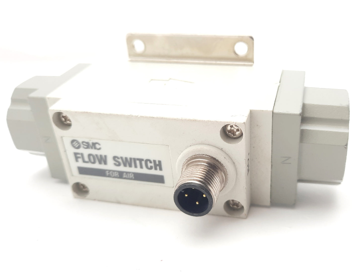 Used SMC PFA511-N03 NPT Air Flow Switch 12-24VDC 3/8"NPT 0.5MPa 4 Pin Male
