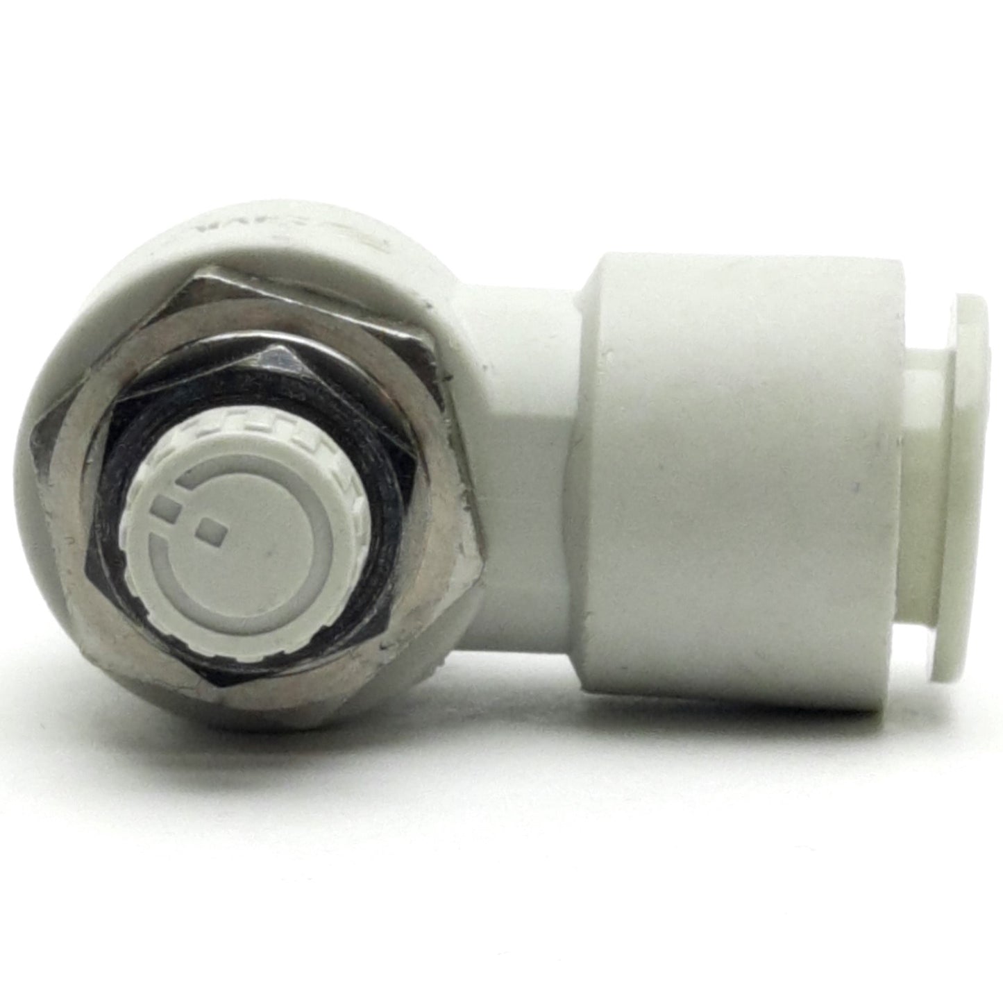 Used Lot of 4 SMC AS3211F-N03-12S Flow Control Fitting, 12mm P2C, 3/8" NPT, 1 MPa