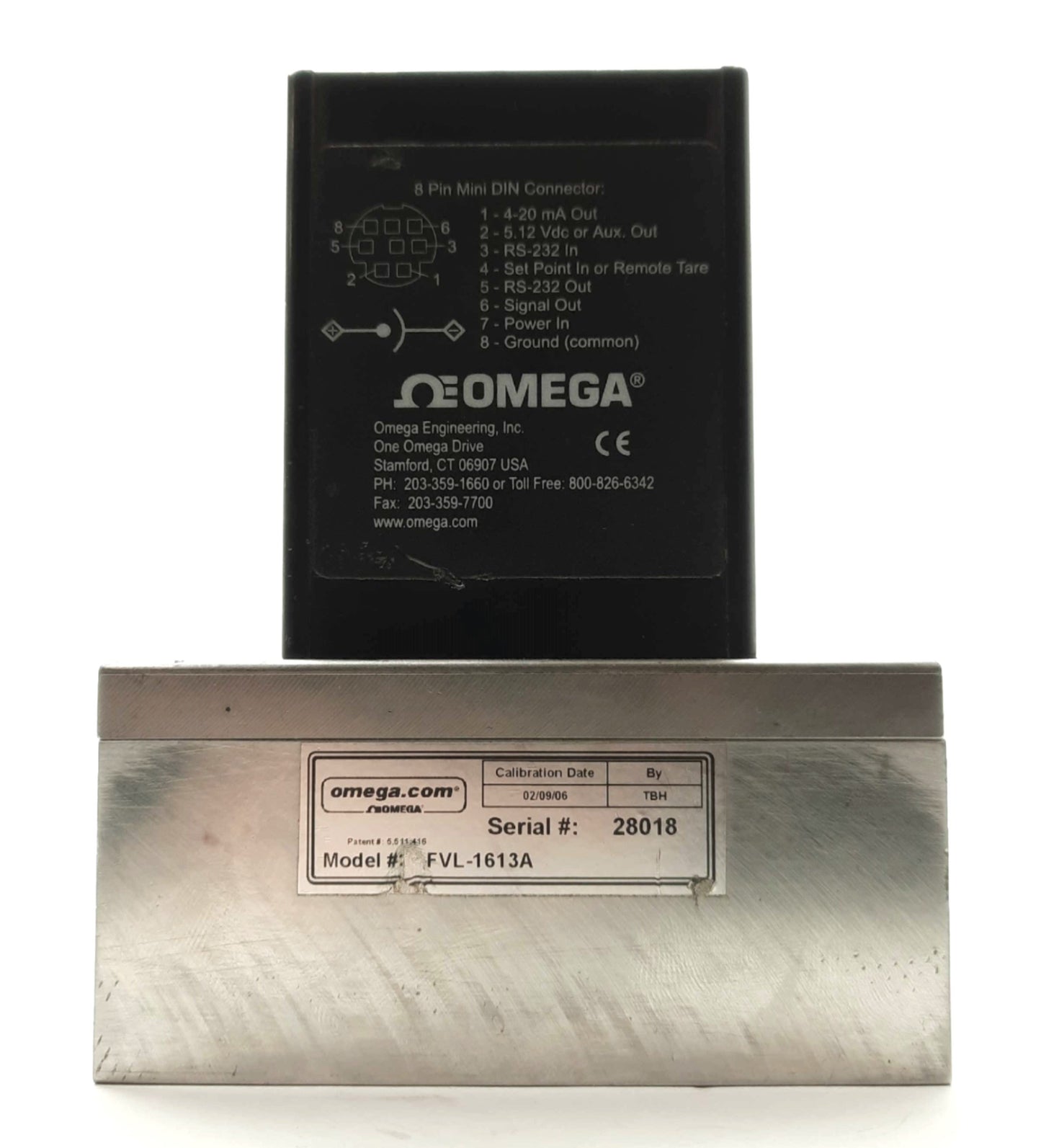 Used Omega FVL-1613A Volumetric Flow Meter 1000SLPM 0-5VDC Out ¾"NPT RS-232 12/24VDC