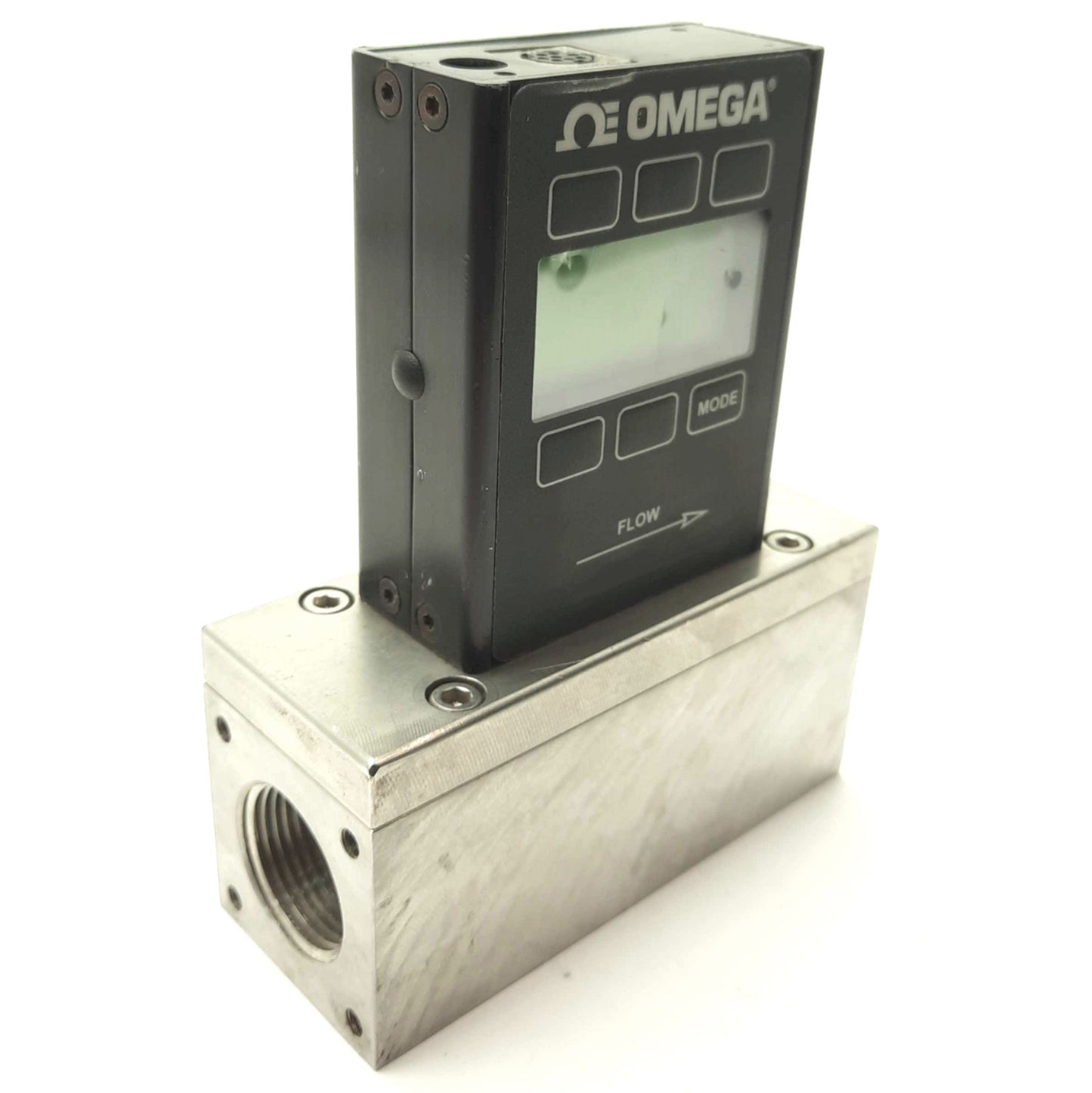 Used Omega FVL-1613A Volumetric Flow Meter 1000SLPM 0-5VDC Out ¾"NPT RS-232 12/24VDC