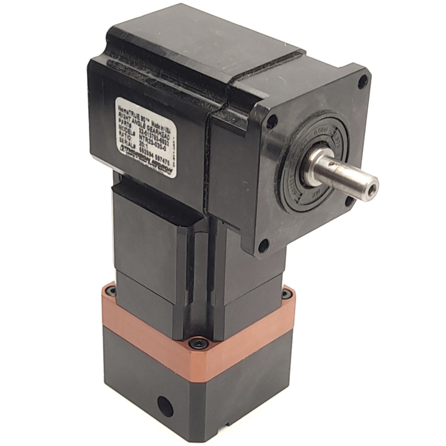 Used Thomson Micron NTR23-020 Right Angle Gearhead 20:1 6mm Input 9mm Shaft NEMA23