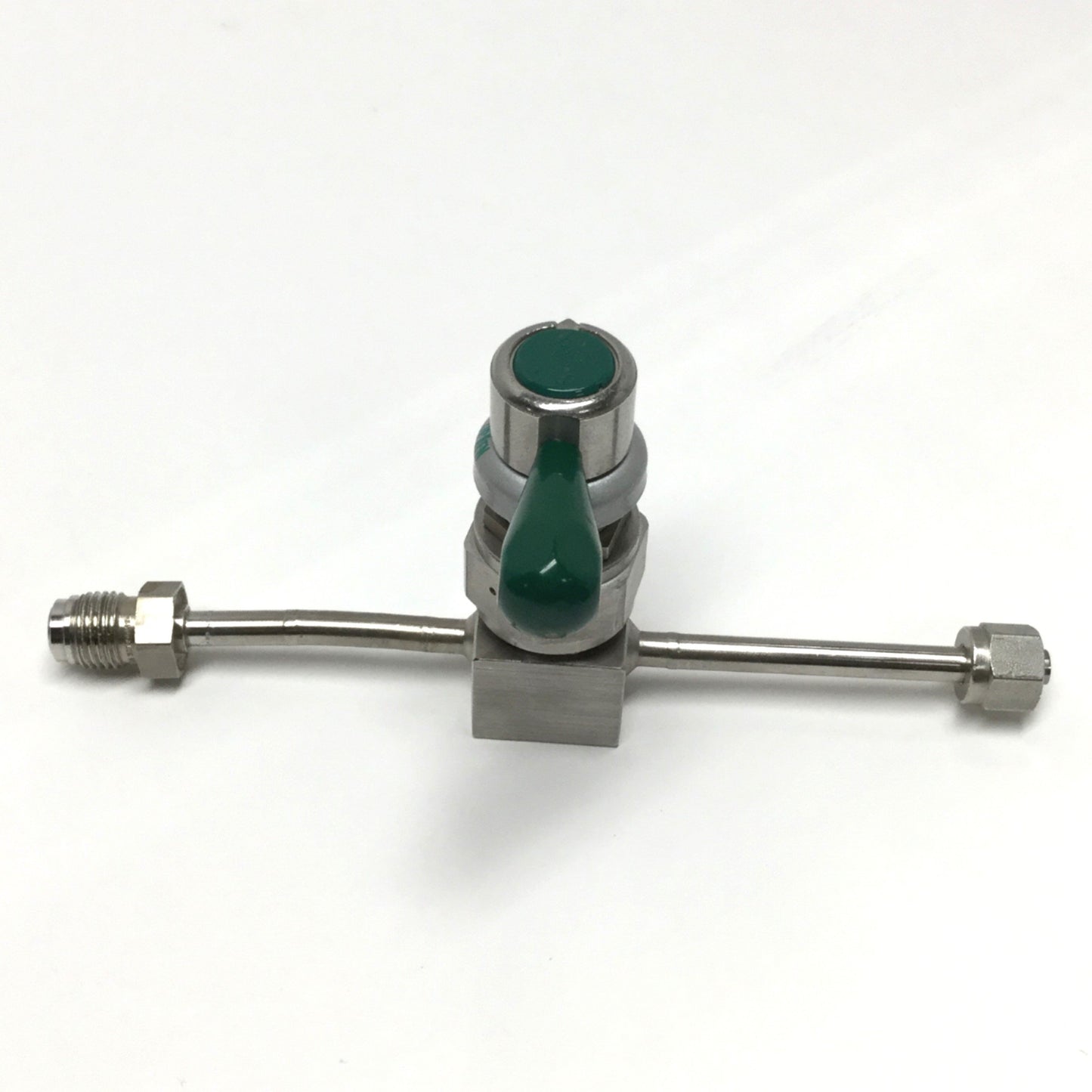 Used Swagelok 6LV-DLBW4 SS316 High Purity Manual Diaphragm Valve, 1/4", Green Handle