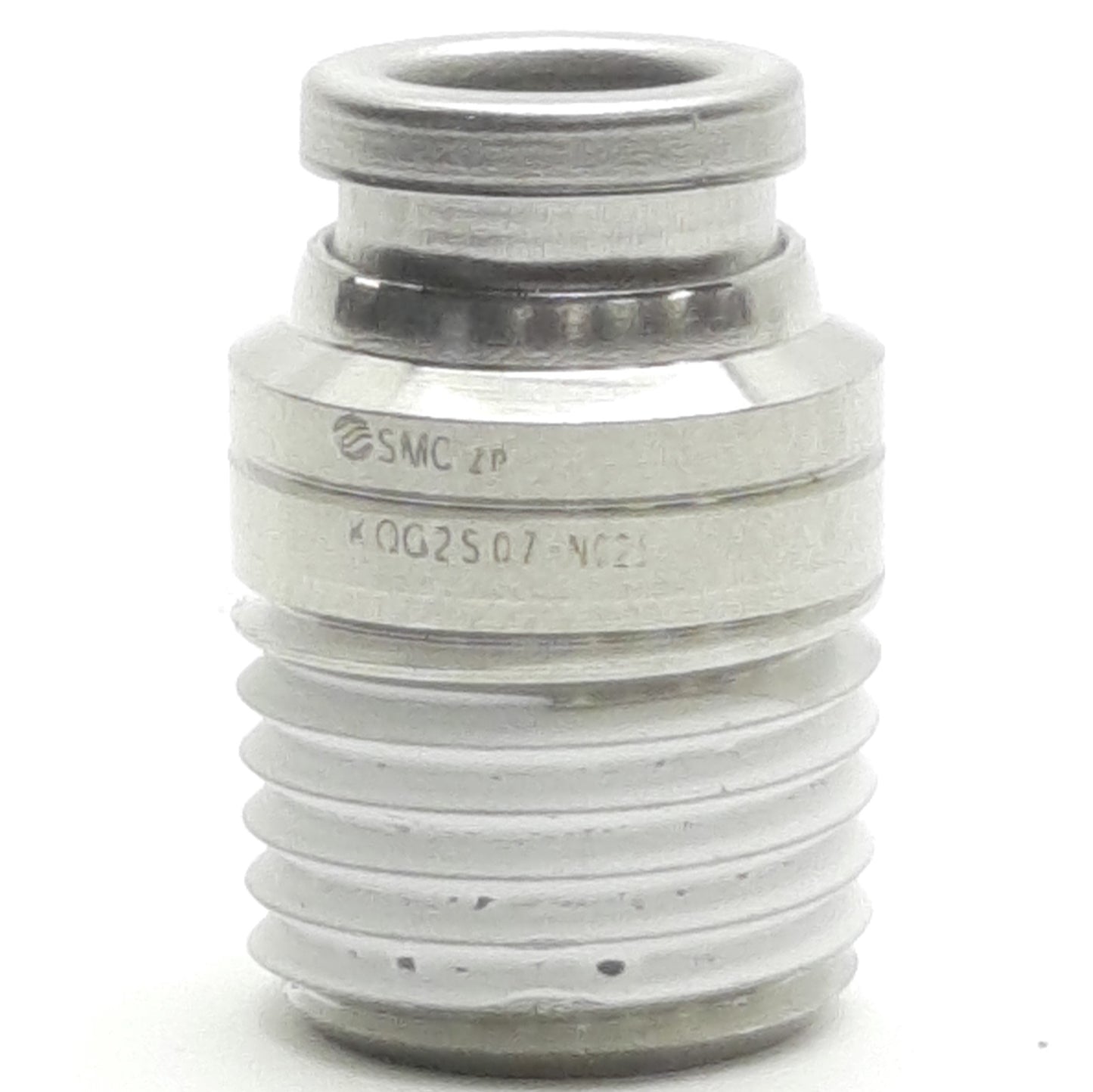 New – Open box Lot of 3 SMC KQG2S07-N02S Stainless Steel Fitting, 1/4" NPT, 1/4" OD, 1 MPa Max
