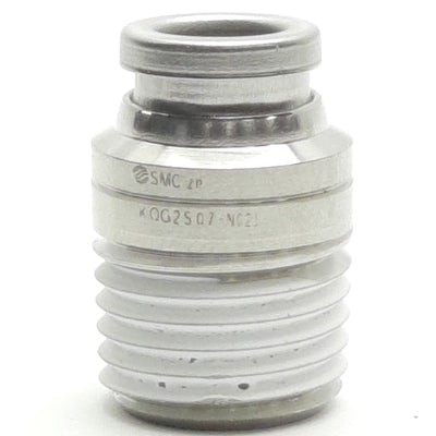 New – Open box Lot of 3 SMC KQG2S07-N02S Stainless Steel Fitting, 1/4" NPT, 1/4" OD, 1 MPa Max