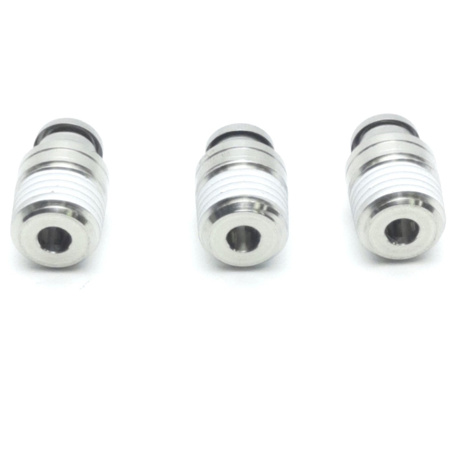 New – Open box Lot of 3 SMC KQG2S07-N02S Stainless Steel Fitting, 1/4" NPT, 1/4" OD, 1 MPa Max