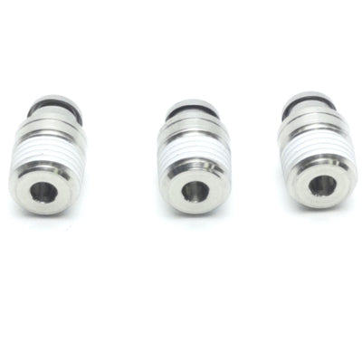 New – Open box Lot of 3 SMC KQG2S07-N02S Stainless Steel Fitting, 1/4" NPT, 1/4" OD, 1 MPa Max