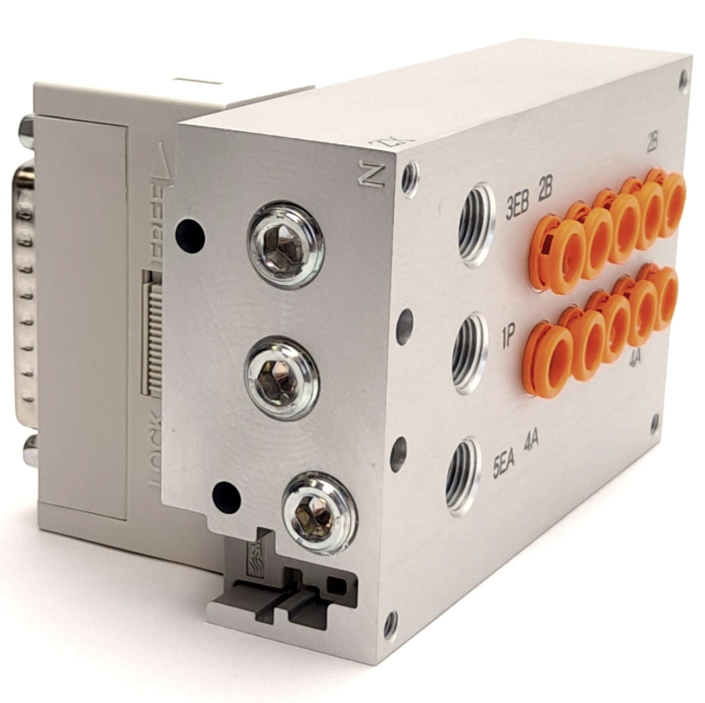 New SMC SS5Y3-51F1-05D-N7N Plug-In Manifold Base, 1/4" One-Touch Ports, 25-Pin D-Sub