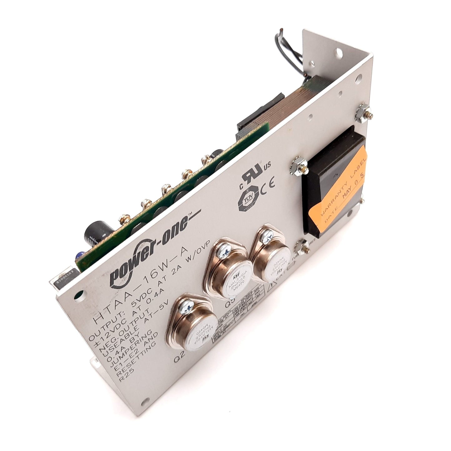 Used Power One HTAA-16W-A Linear Power Supply, In: 120/240VAC, Out: 5VDC +/-12VDC