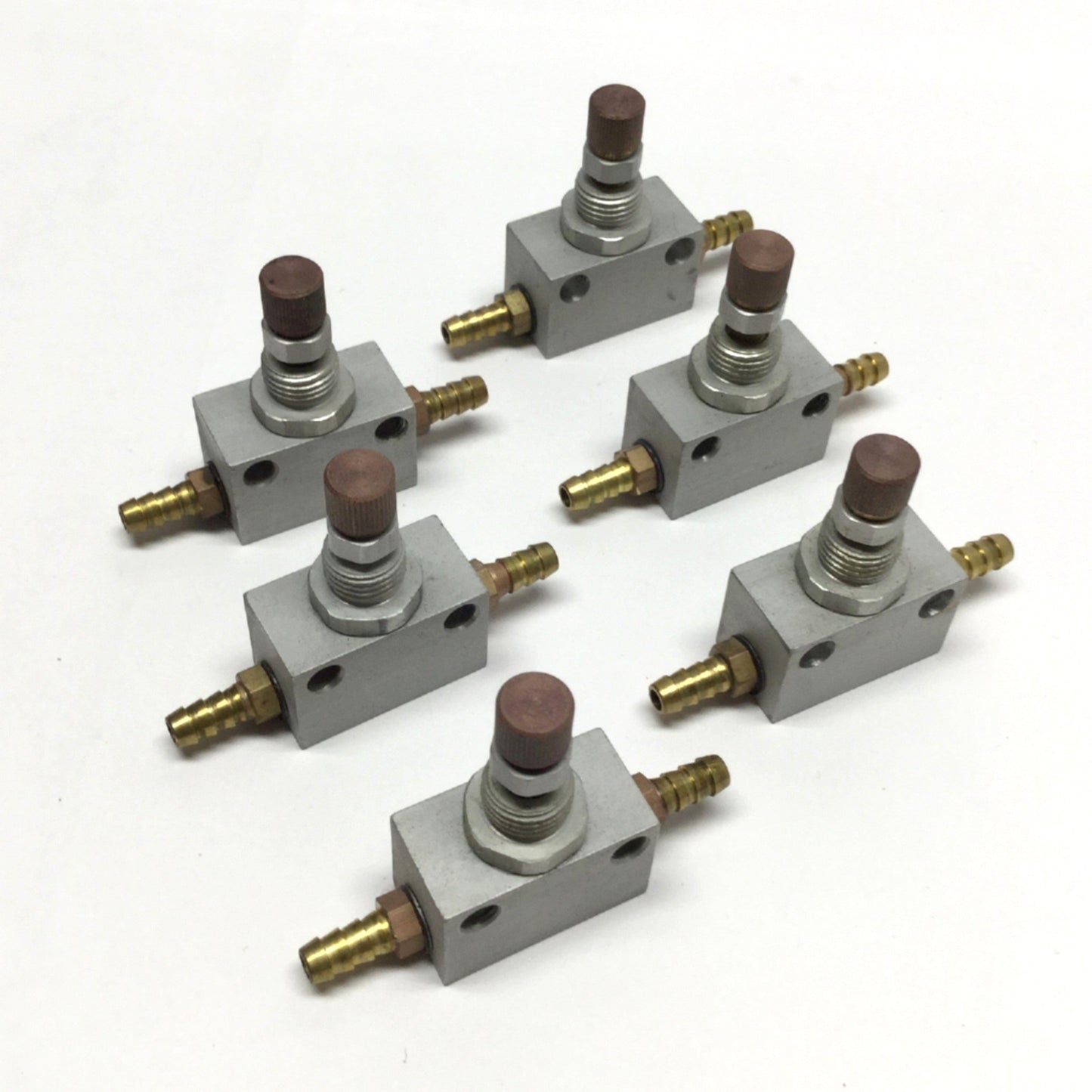 Used Lot of 6 Festo GR-M5-B 151213 Flow Control Valve, 0.1-15bar, M5 Ports (w/ Barbs)