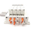 Used Bank of 4 SMC VQ4100-5 Solenoid Valves, 2-Position 5-Port, 24VDC