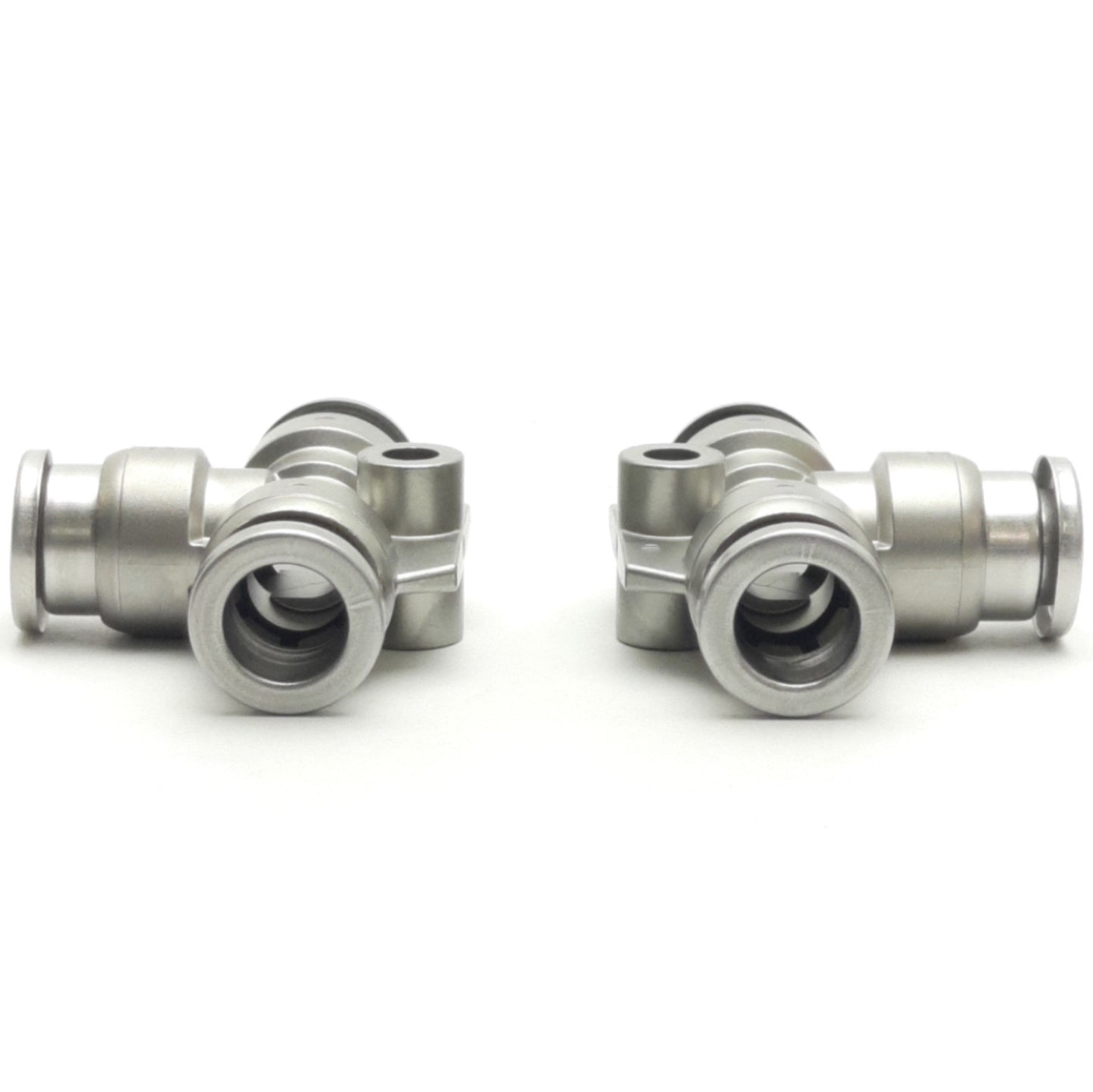 New Lot of 2 SMC KQB2T08-00 Union Tee Fitting 8mm Tube 3 MPa Proof -100kPa to 1MPa