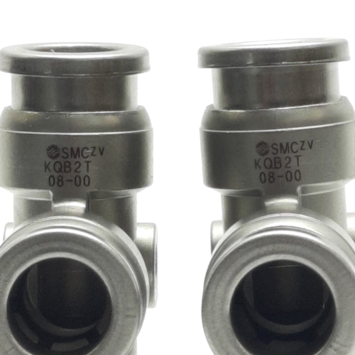 New Lot of 2 SMC KQB2T08-00 Union Tee Fitting 8mm Tube 3 MPa Proof -100kPa to 1MPa