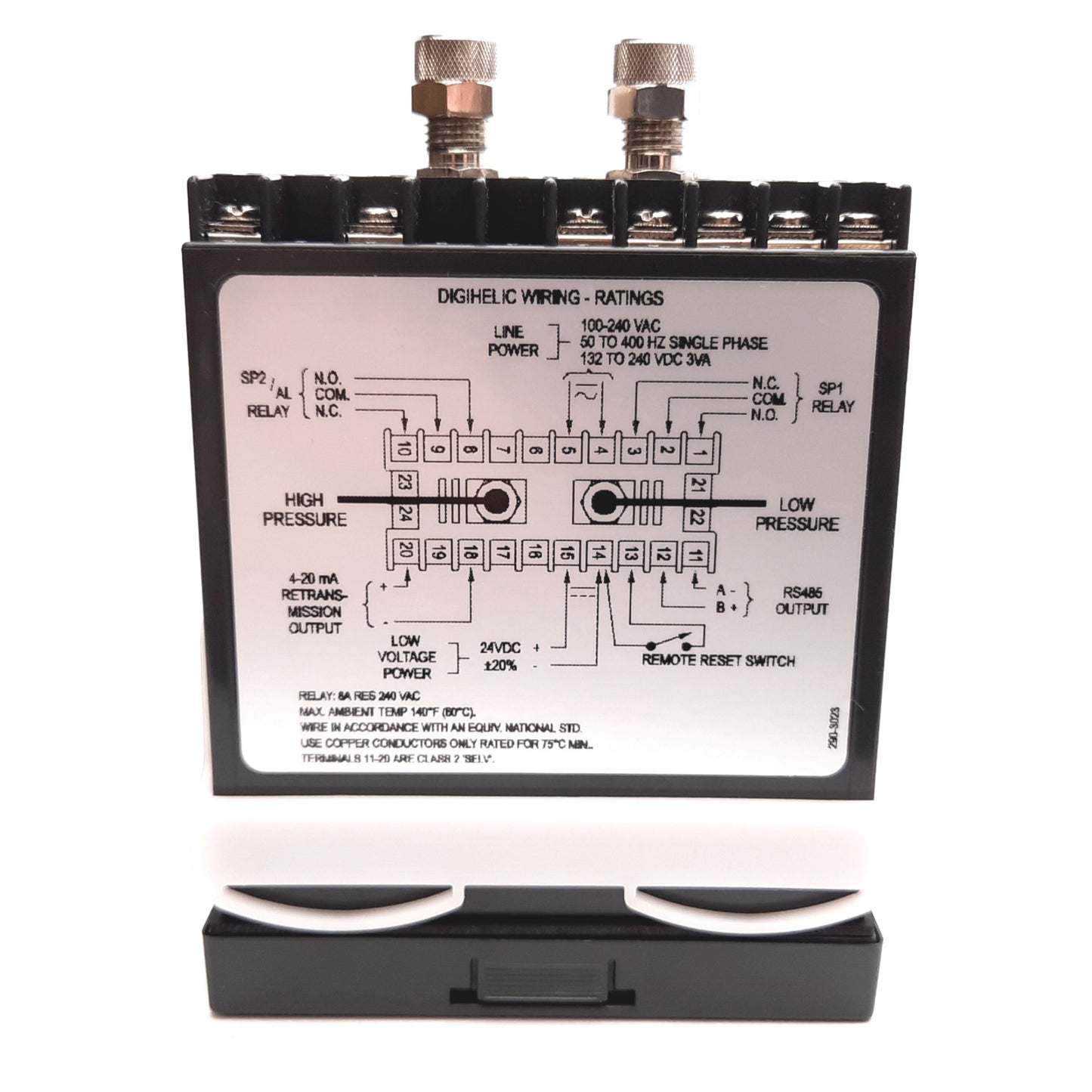 Used Dwyer DH-006 Digihelic Digital Differential Pressure Controller 0-5" W.C. 4-20mA