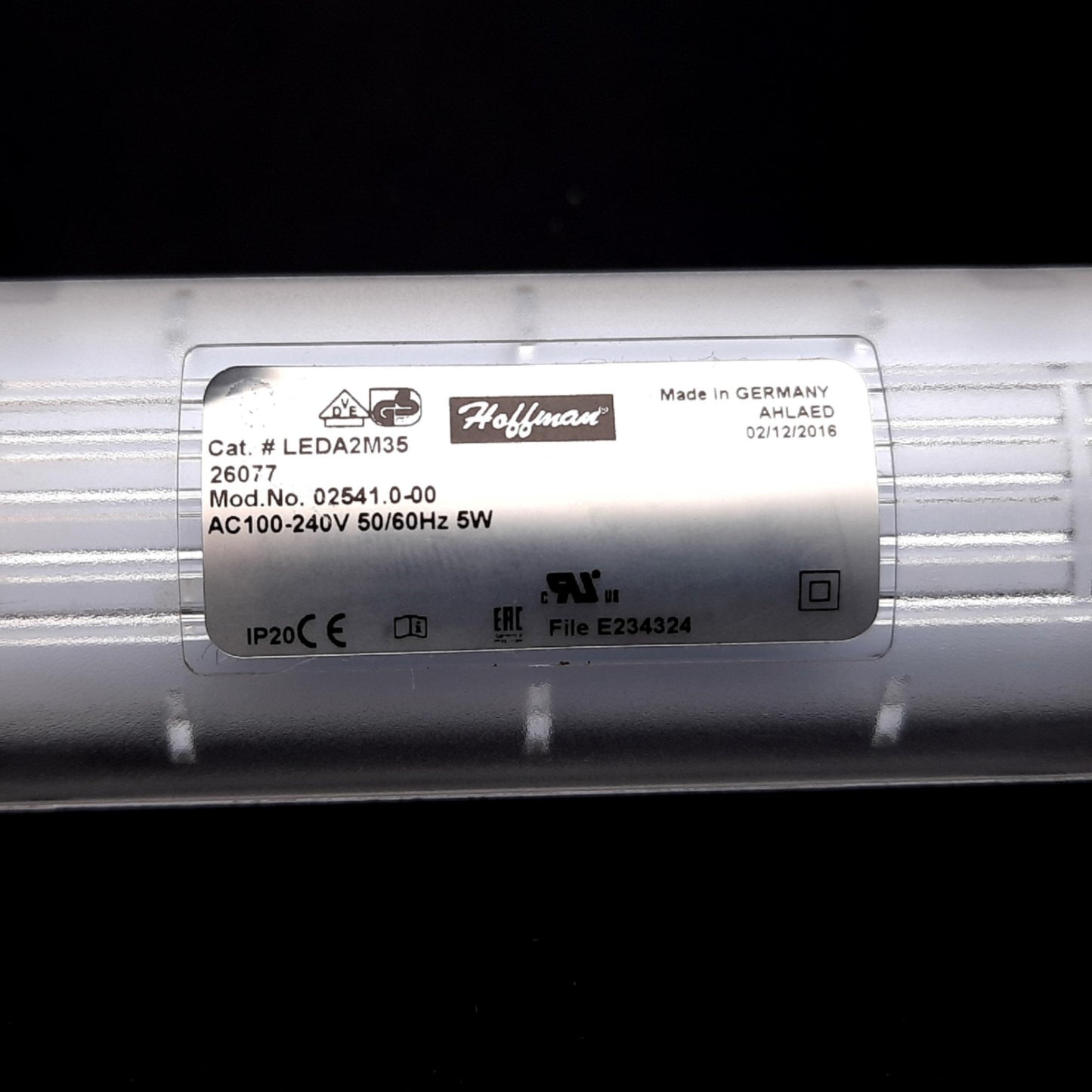 Used Hoffman LEDA2M35 LED Enclosure Light, IR Motion Sensor Activation 100-240VAC 5W