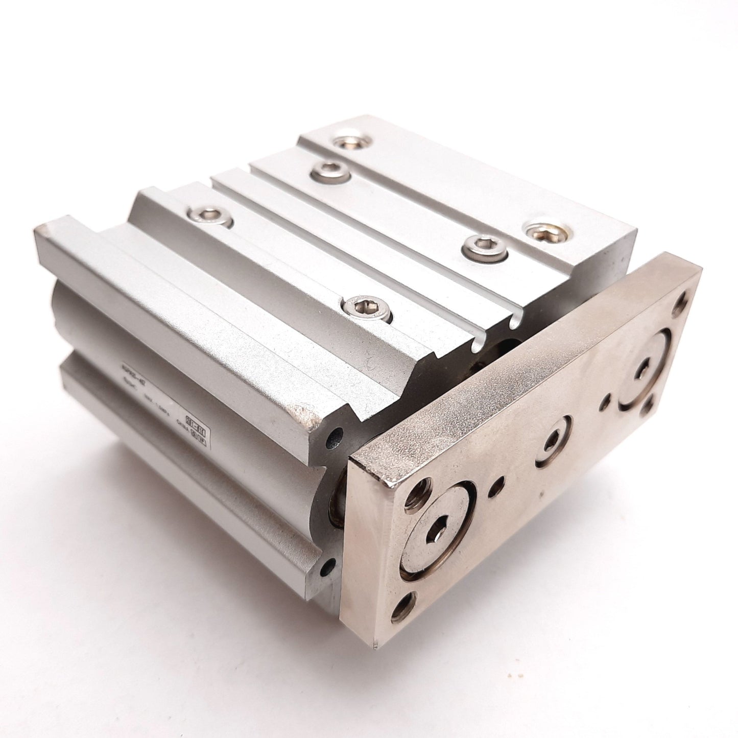 Used SMC MGPM25-40Z Compact Guided Cylinder, Bore: 25mm, Stroke: 40mm, 1.0MPa, Rc1/8