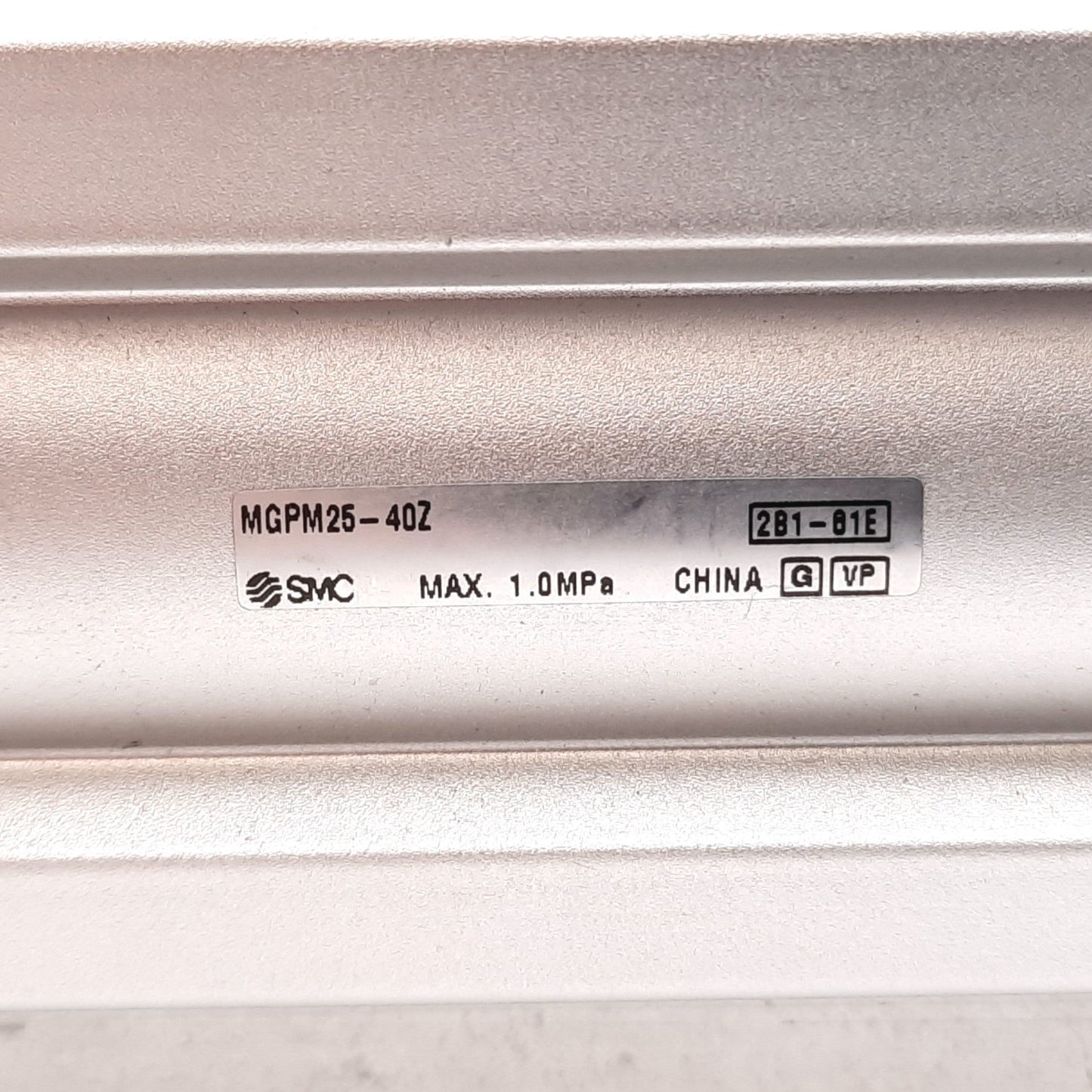 Used SMC MGPM25-40Z Compact Guided Cylinder, Bore: 25mm, Stroke: 40mm, 1.0MPa, Rc1/8