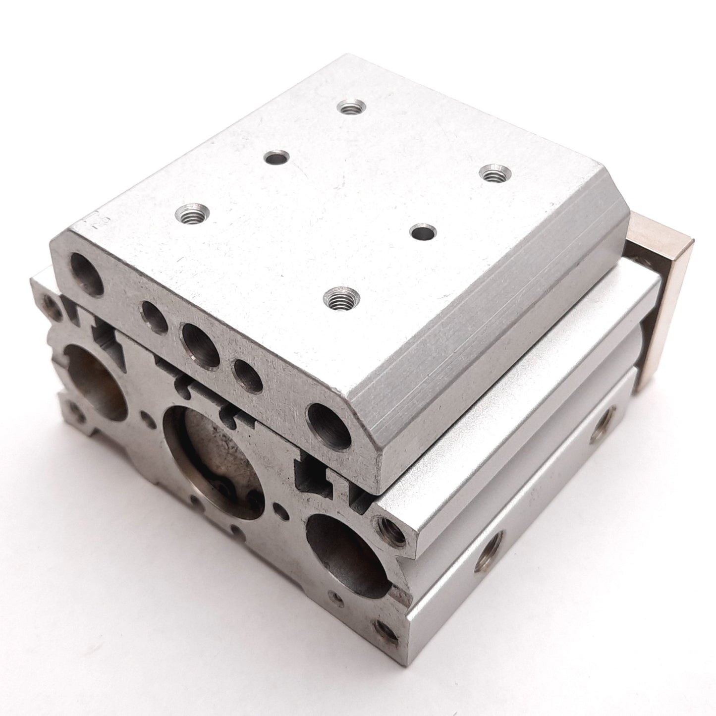 Used SMC MGPM25-40Z Compact Guided Cylinder, Bore: 25mm, Stroke: 40mm, 1.0MPa, Rc1/8