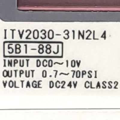 New SMC ITV2030-31N2L4 Electro-Pneumatic Regulator, 0-10VDC Input, 1-5VDC Output