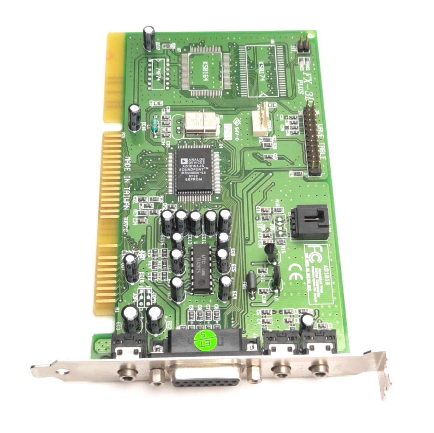 Used AOpen AD1816 FX-3D Plus Sound Card w/ Wave Table & CD-Rom Audio