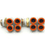 Used Lot of 2 SMC KQ2ZD13-37NS Double Branch Elbow Fitting 4x 1/2" Tube to 1/2"NPT