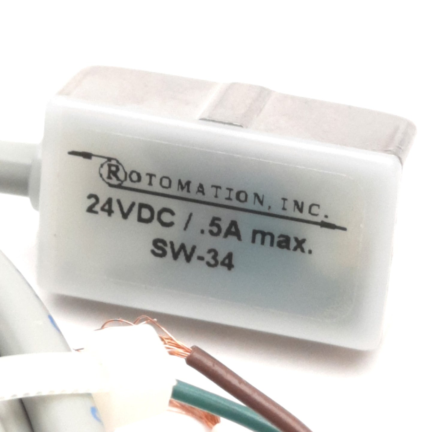 New – Open box Rotomation Inc SW-34 Reed Switch 24V DC, 0.5A Max, N.O. PNP Output, w/ Mount