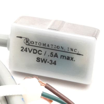 New – Open box Rotomation Inc SW-34 Reed Switch 24V DC, 0.5A Max, N.O. PNP Output, w/ Mount