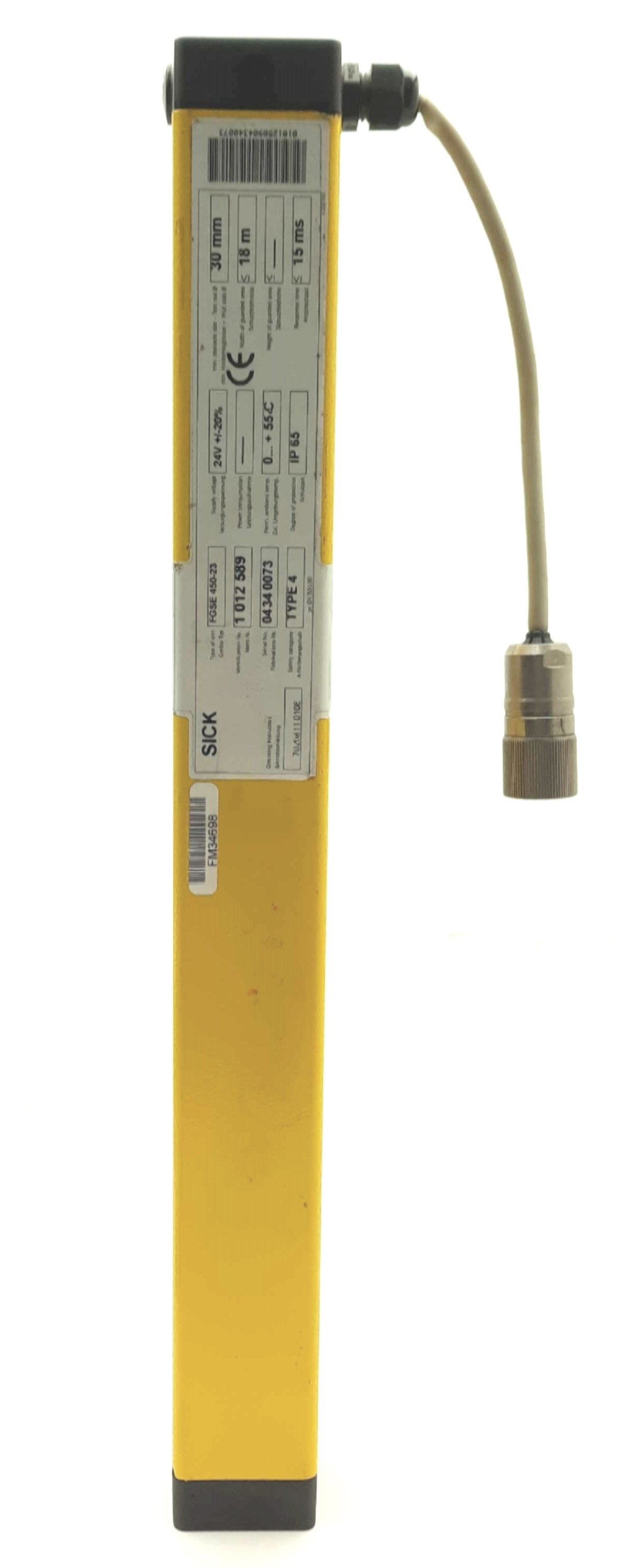 Used SICK FGSE 450-23 30-FGS Light Curtain Receiver 450 x 30mm Area, 18m Range, 24VDC