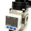 Used SMC AR20-N02E3H-YZ Pneumatic Regulator, W/ ISE35-N-65-P Digital Pressure Switch