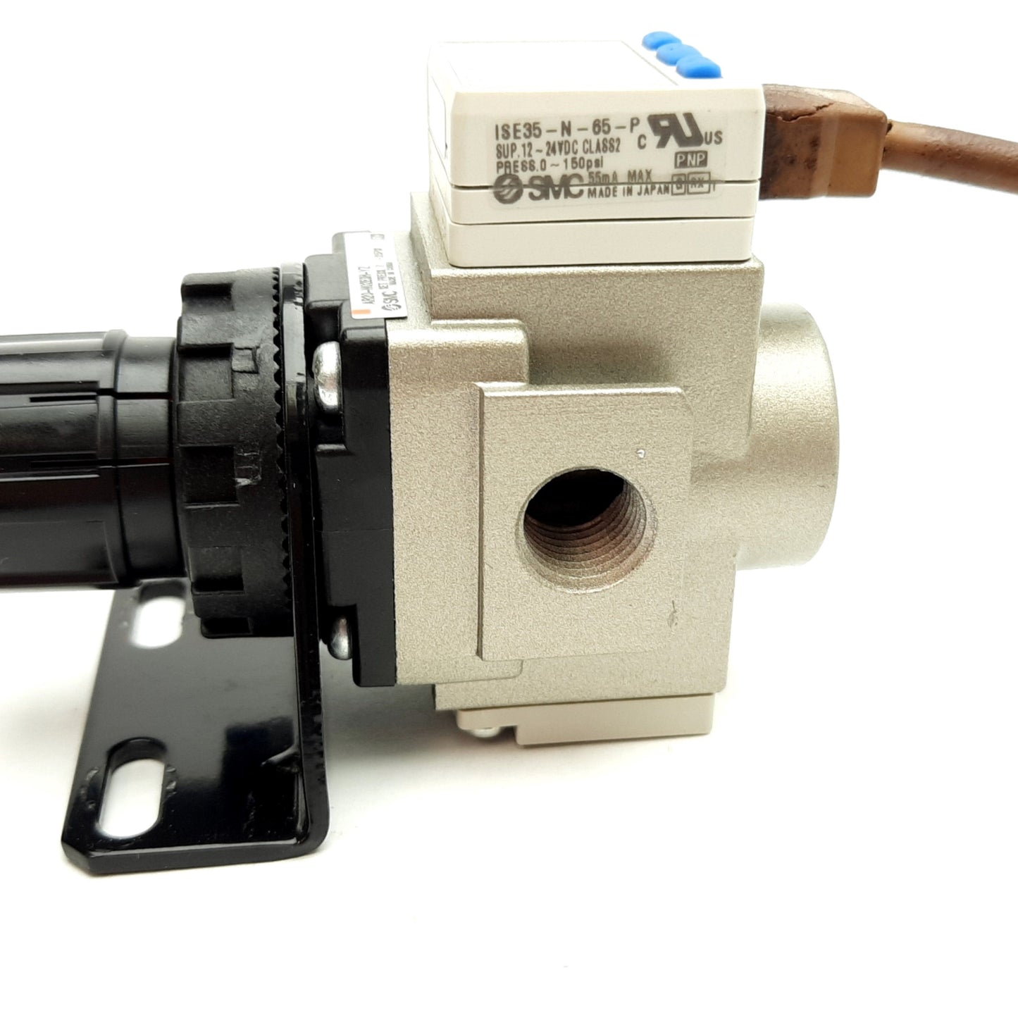Used SMC AR20-N02E3H-YZ Pneumatic Regulator, W/ ISE35-N-65-P Digital Pressure Switch