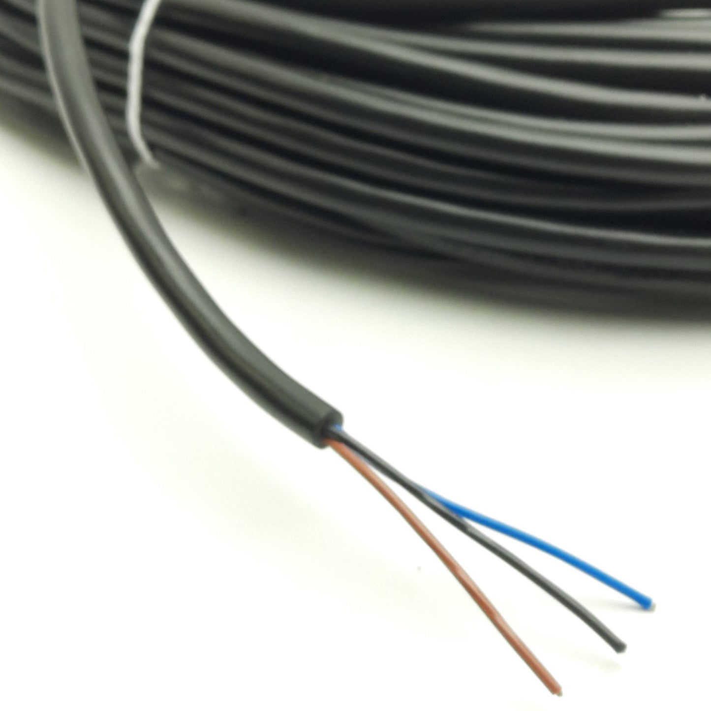 Used Mencom Corp NAN-T-3FP-15M Cordset, 3-Pole, M8 Female Straight, 15m, 60 VAC, 3A