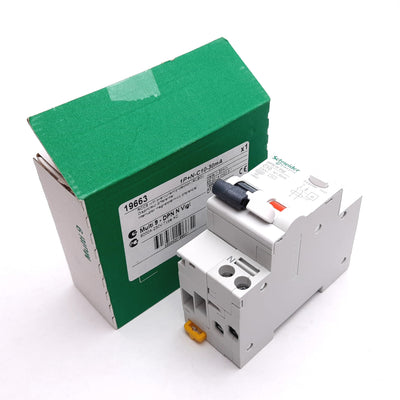 New Schneider Electric 19663 DPN N Vigi 1P+N-C10-30mA Circuit Breaker, 1-Pole, 10A