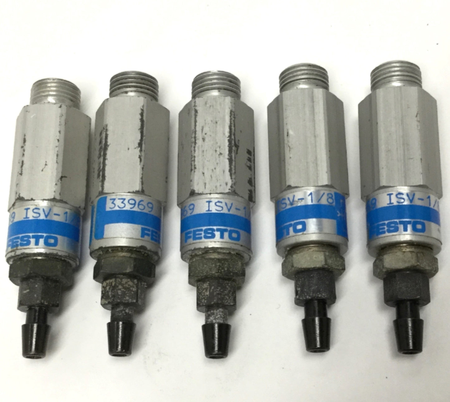 Used Lot of 5 Festo ISV-1/8 33969 Vacuum Suction Cup Security Valve, G1/8, 2LPM