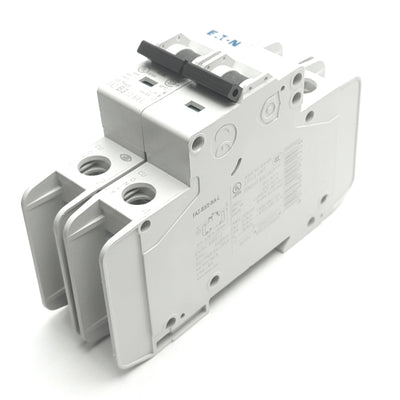 New – Open box Eaton Corp FAZ-B3/2-NA-L Mini Circuit Breaker, 2-Pole, 3A, 240VAC, Din-Rail