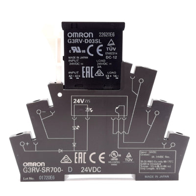 New – Open box Omron G3RV-D03SL Solid State Relay, SPST-NO, Coil: 24VDC, Rating: 24VDC 3A
