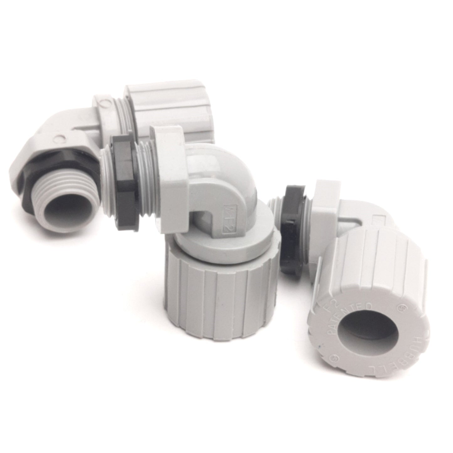 Used Lot of 3 Hubbell NHC1023CR Elbow Cable Gland, 1/2" MNPT, *No Cable Gland*