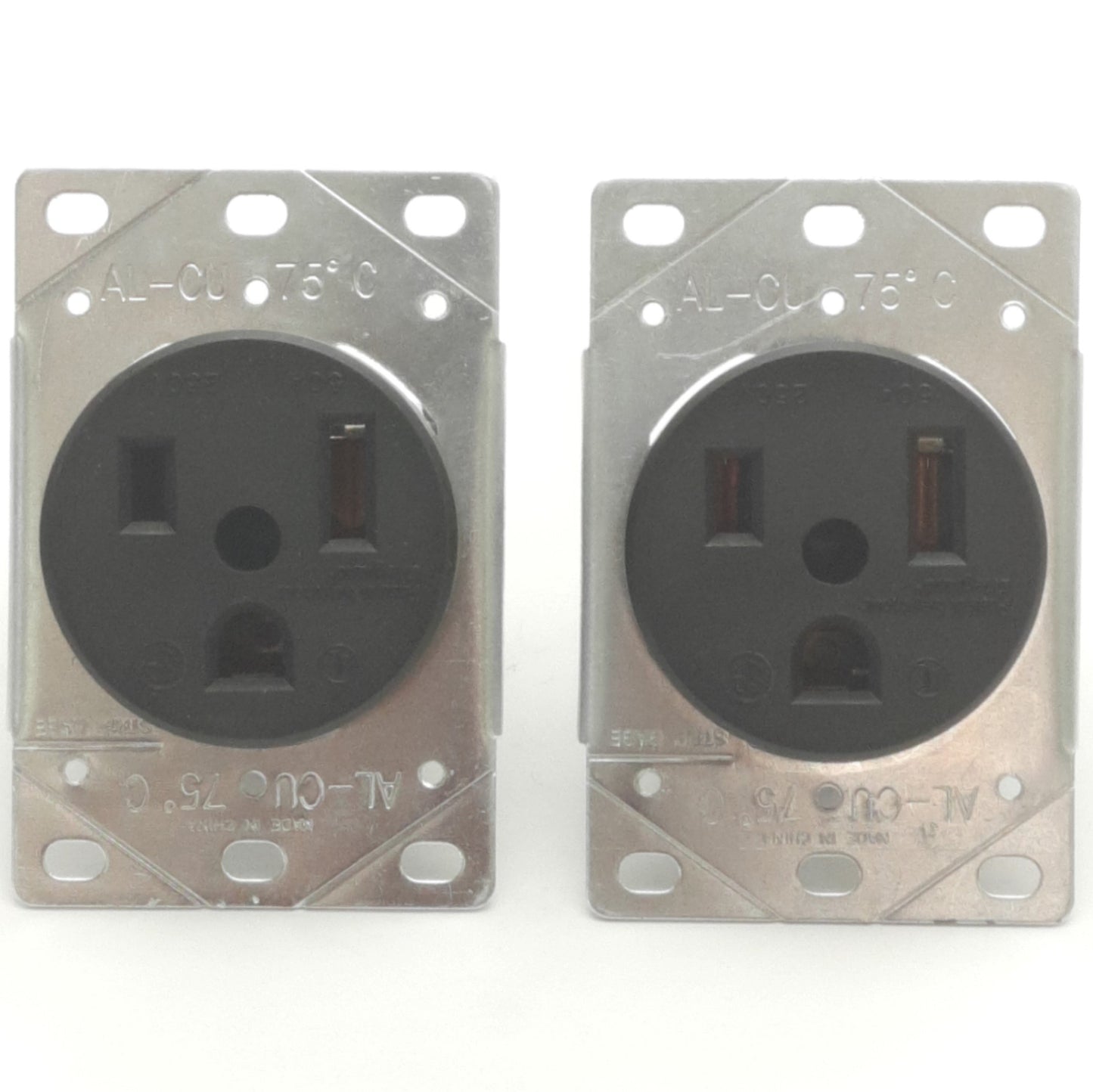 Used Lot of 2 Pass & Seymour 3804-CC6 Power Outlet, 2-Pole, 3-Wire, 50A, 250 VAC