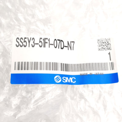 New SMC SS5Y3-51F1-07D-7N Plug-In Manifold Base, 1/4" One-Touch Ports, 25-Pin D-Sub