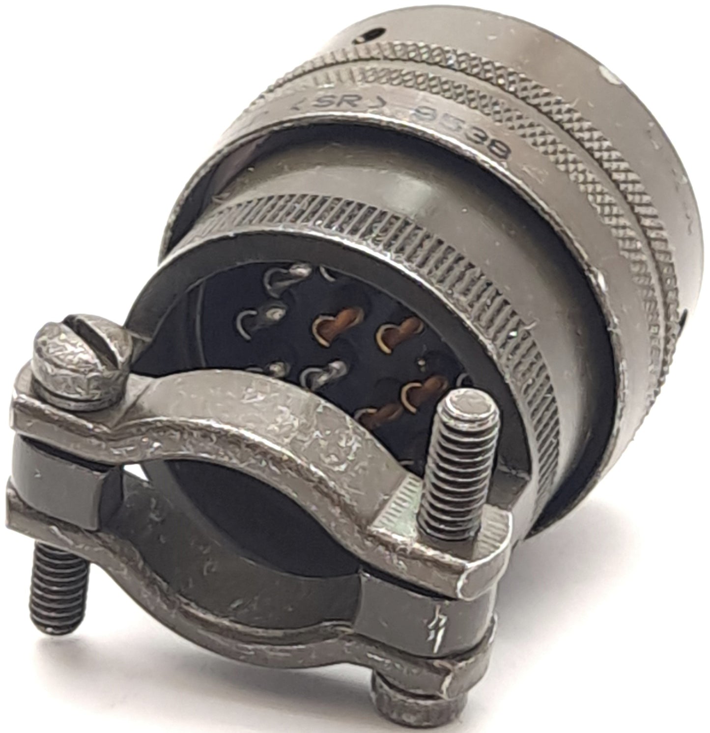 Used Amphenol PT06E-20-16P Circular Straight Pin Plug w/ Clamp, 16-Pin Male Connector