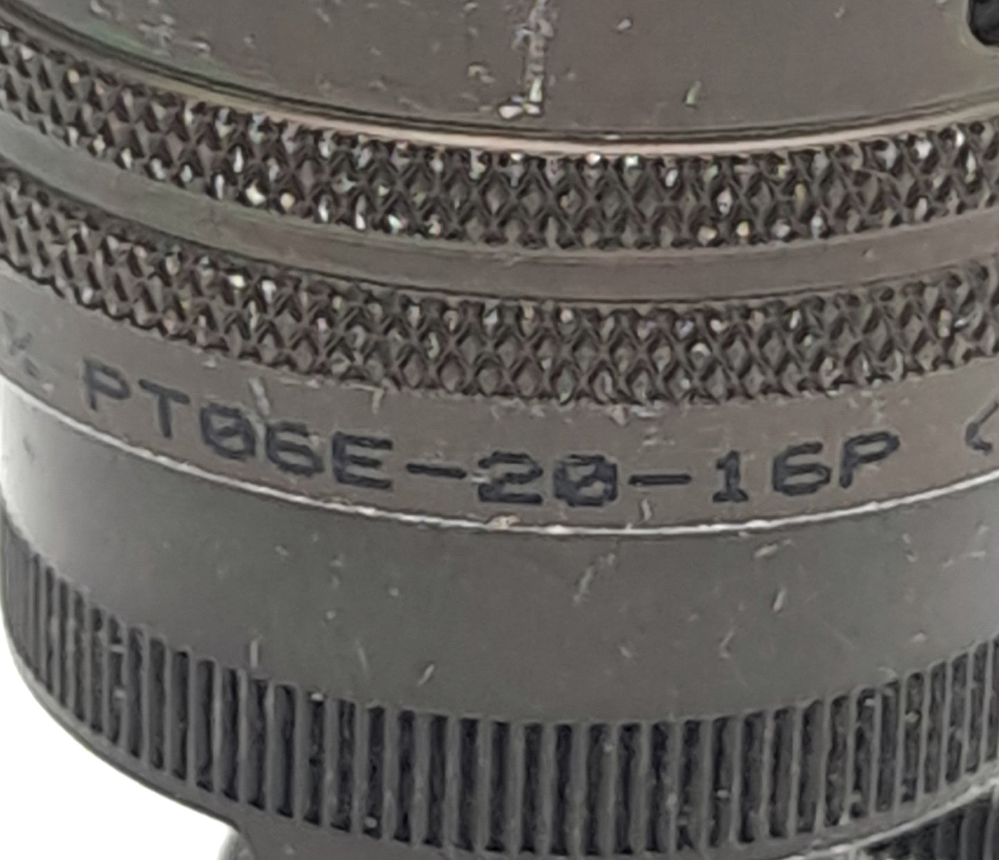 Used Amphenol PT06E-20-16P Circular Straight Pin Plug w/ Clamp, 16-Pin Male Connector