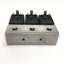 Used Manifold of 3 Fluid Automation Systems 3-Way NC Solenoid Valves 24VDC 1/8" BSPP