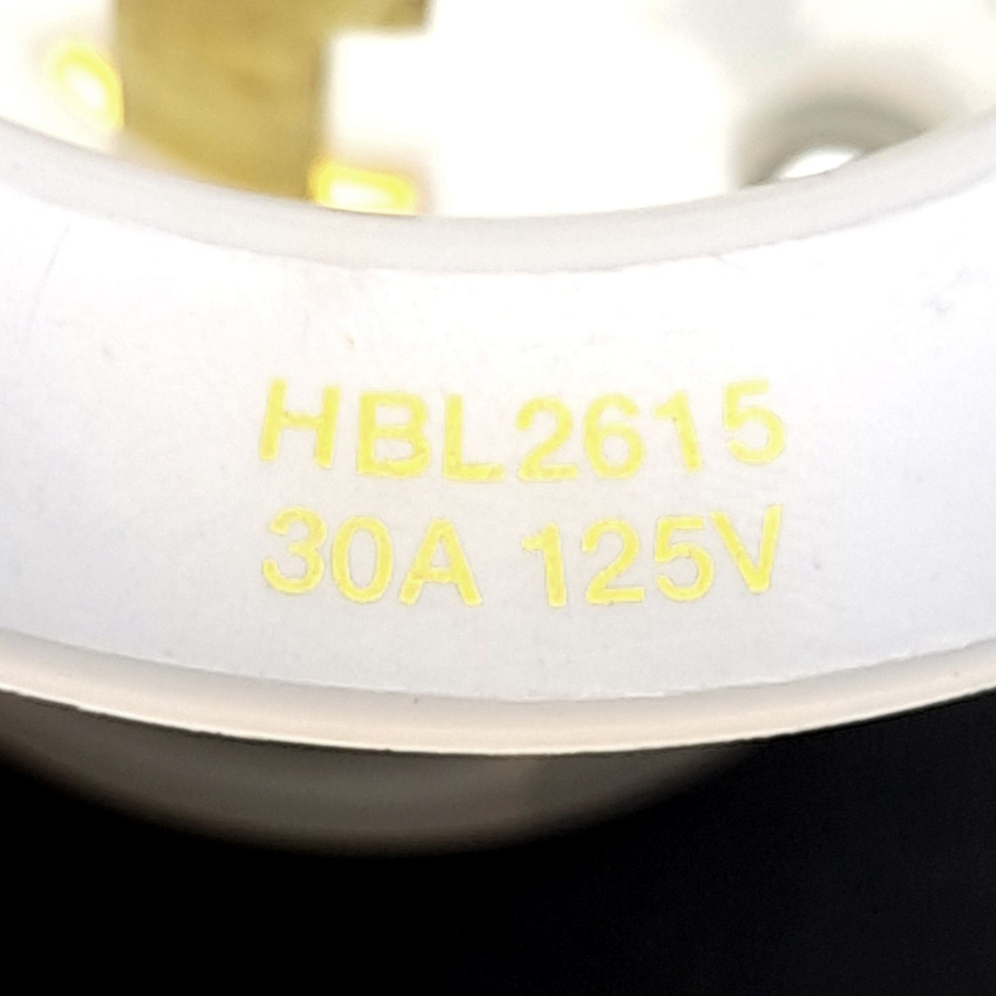 Used Hubbell HBL2615 Industrial Twist Lock, 30A, 125VAC, 2-Pole, 3-Wire, Screw Mount