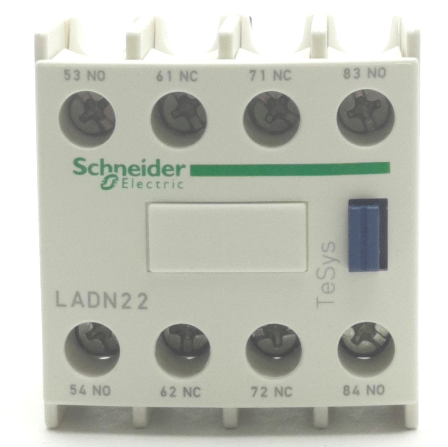 Used Schneider Electric LADN22 Auxiliary Contact Block, 2NO & 2NC, 690 VAC 1.04 A, 4P